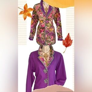 Vintage Reversible Multicolor/Multi-print Jacket No Size Tag